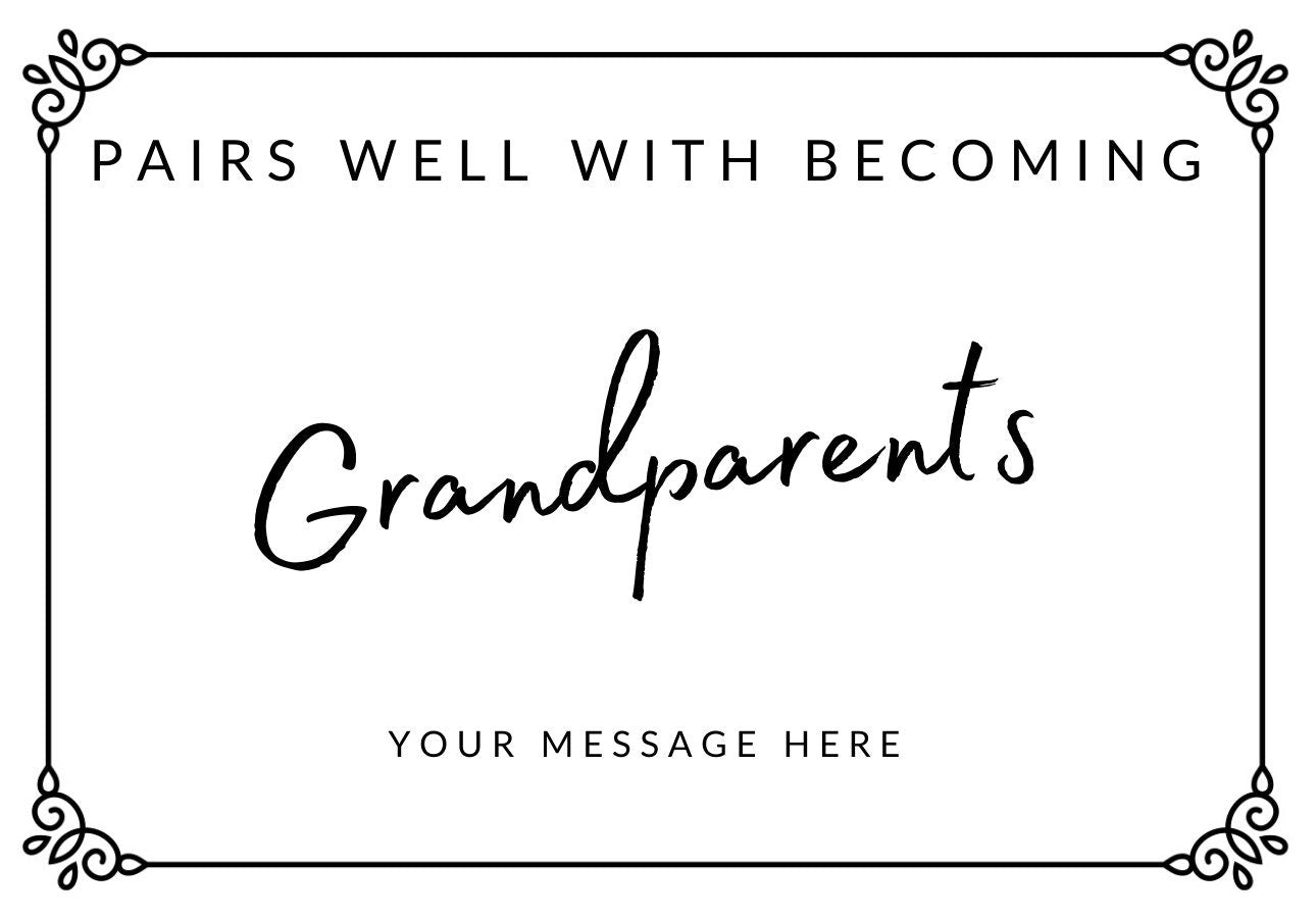 Pairs well with becoming Grandparents beer bottle Label | Baby Announcement | Pregnancy Announcement | Gift for Nan Gran Grandad Grandma