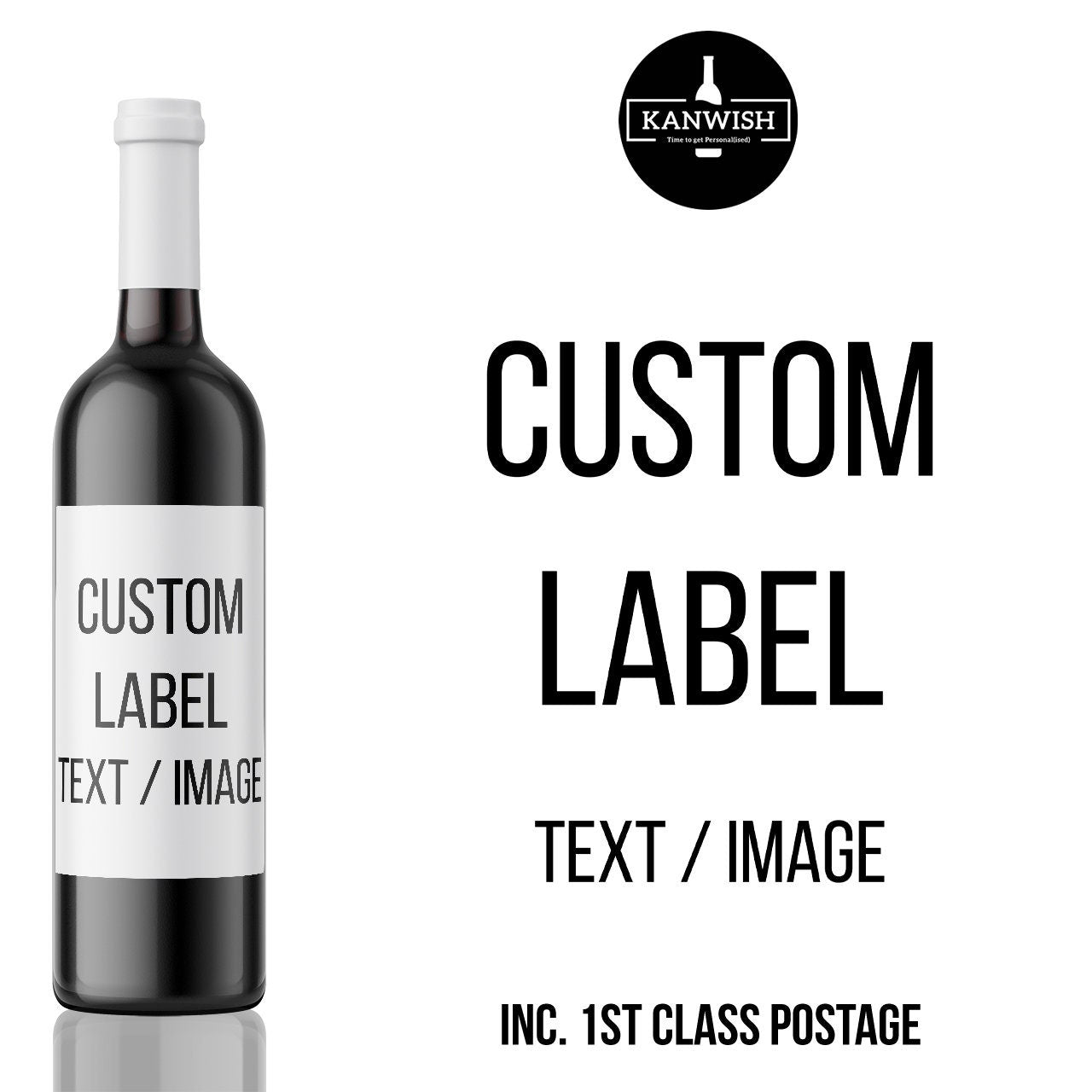 Raise a Glass to Life's Special Moments with Personalised Wine Label wine label gift - add you own custom message or photo | Birthday wine