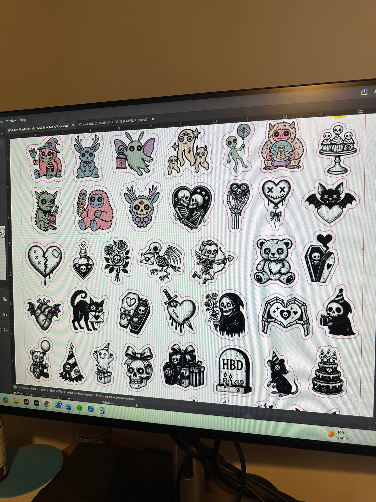 100 Die Cut stickers