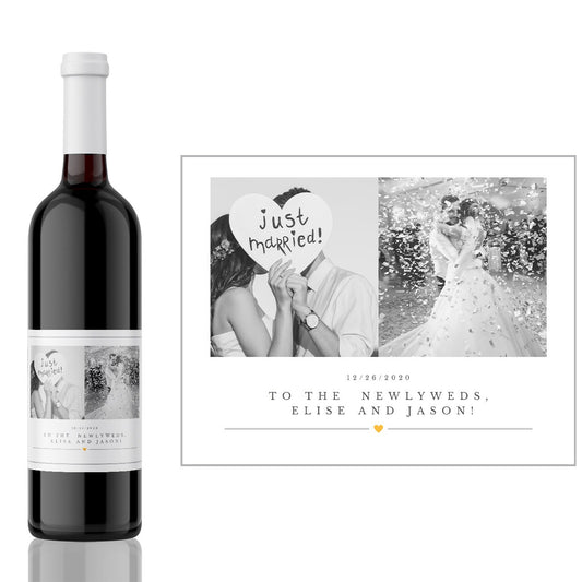 Wedding Photo Wine Label Gift | Wedding photographer gift for couple | Gift for newlyweds | Gift from wedding Photographer | Kanwish Designs