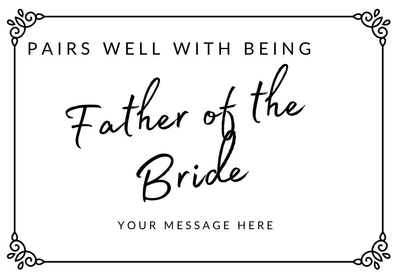 6x Pairs well with Father of the Bride Beer Label | wedding beer gift | Father-in-law | wedding beer gift for Dad | wedding reception gift