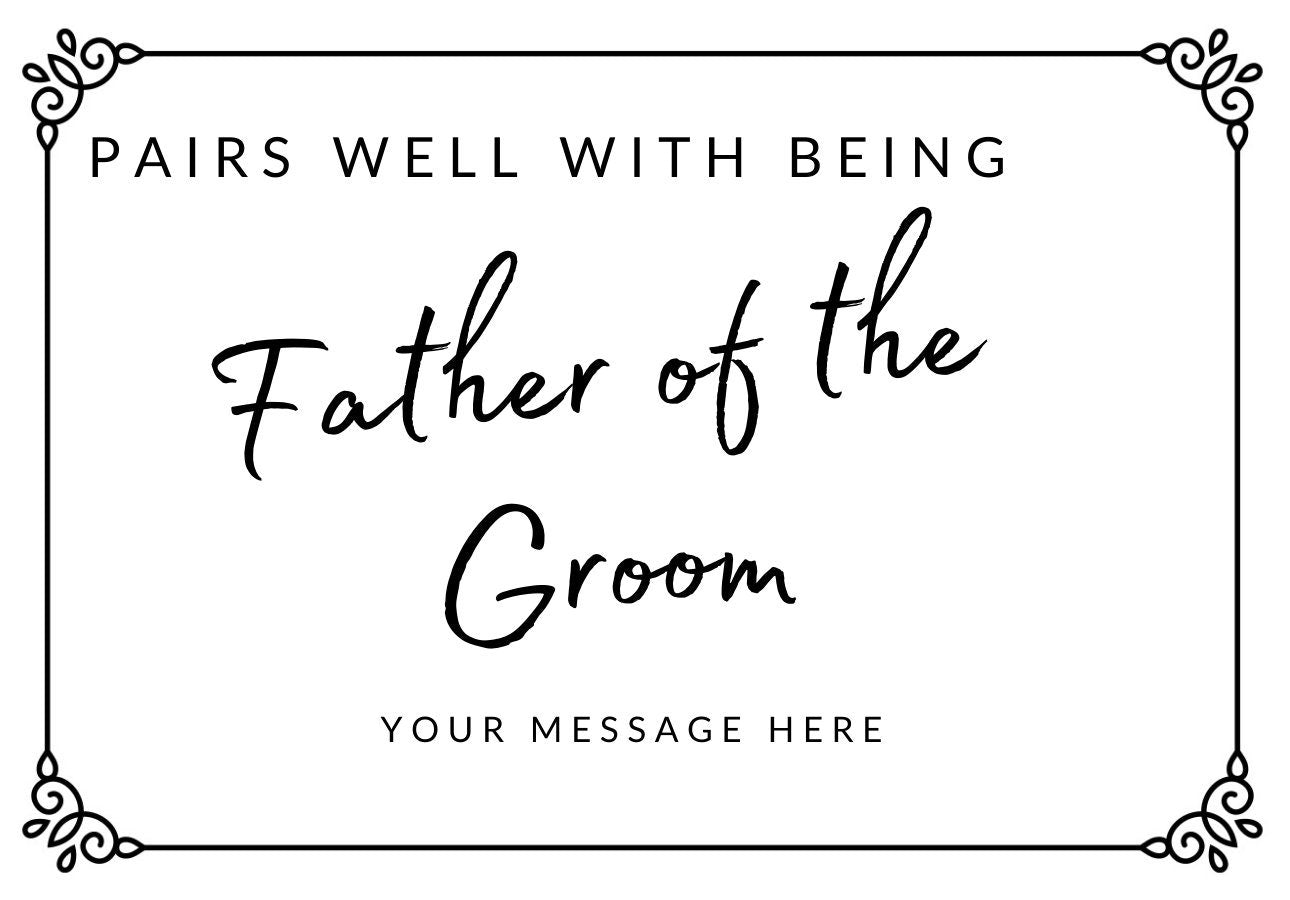 6x Pairs well with Father of the Groom Beer Label | wedding beer gift | Father-in-law | wedding beer gift for Dad | wedding reception gift