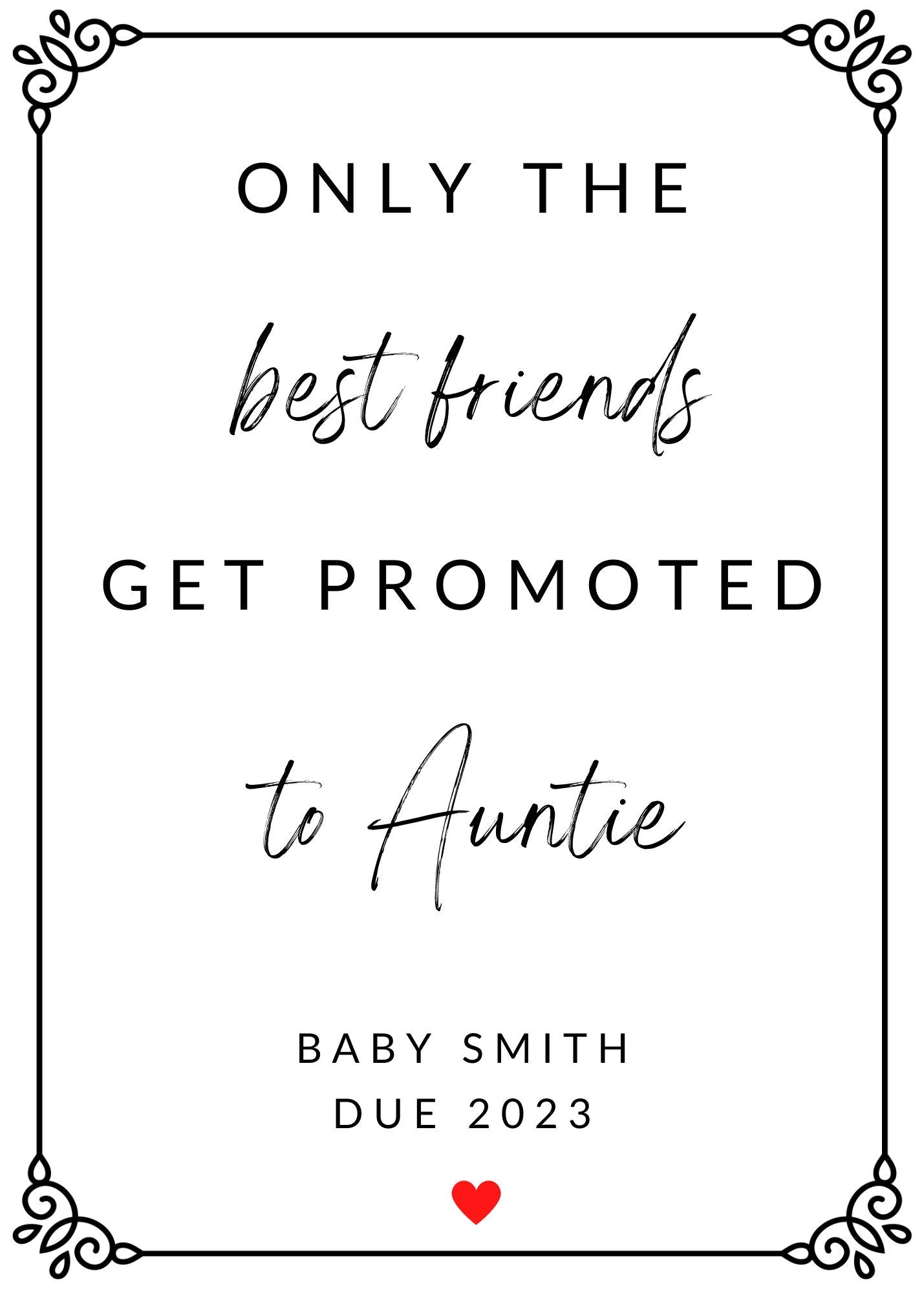 Best Friends get Promoted to Auntie wine label | Baby Announcement | Aunt Pregnancy Announcement | New Baby Announcement, UK seller