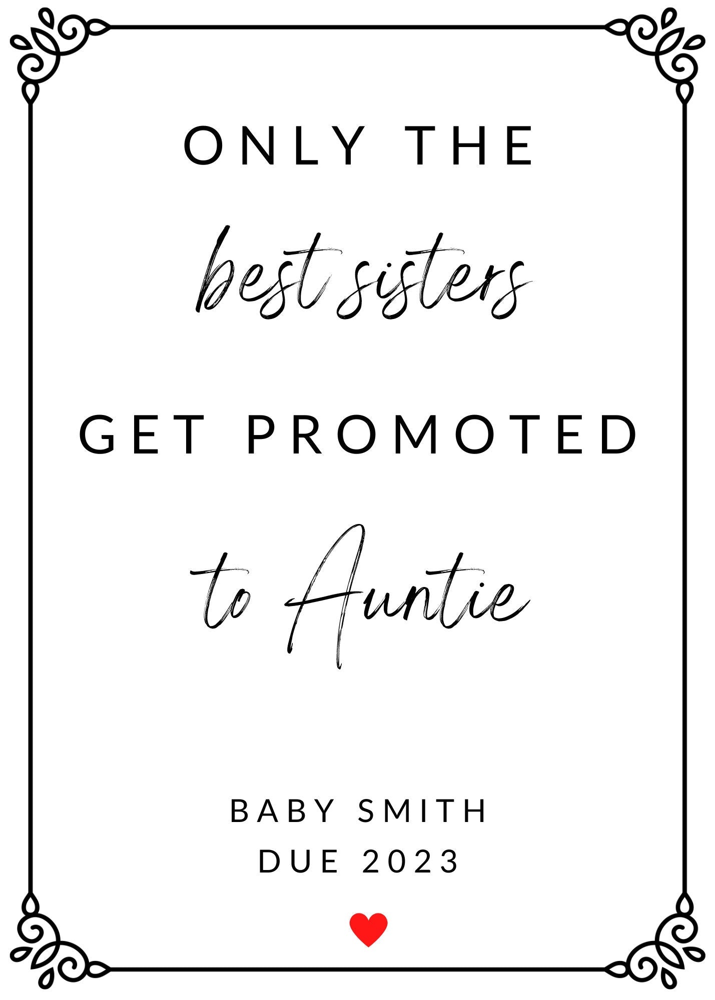 Best Sisters get Promoted to Auntie wine label | Baby Announcement | Aunt Pregnancy Announcement | New Baby Announcement, UK seller