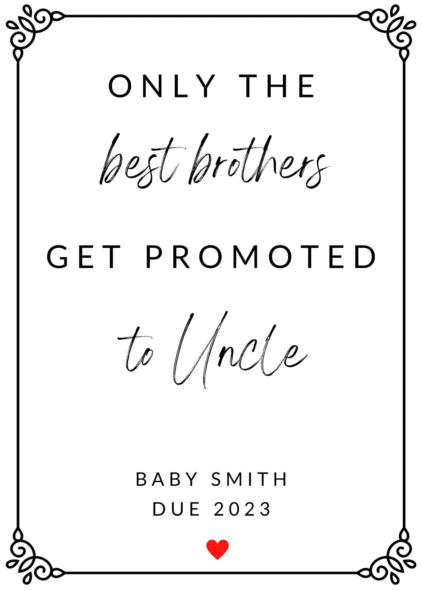 Best Brothers get Promoted to Uncle wine label | Baby Announcement | Uncle Pregnancy Announcement | New Baby Announcement, UK seller