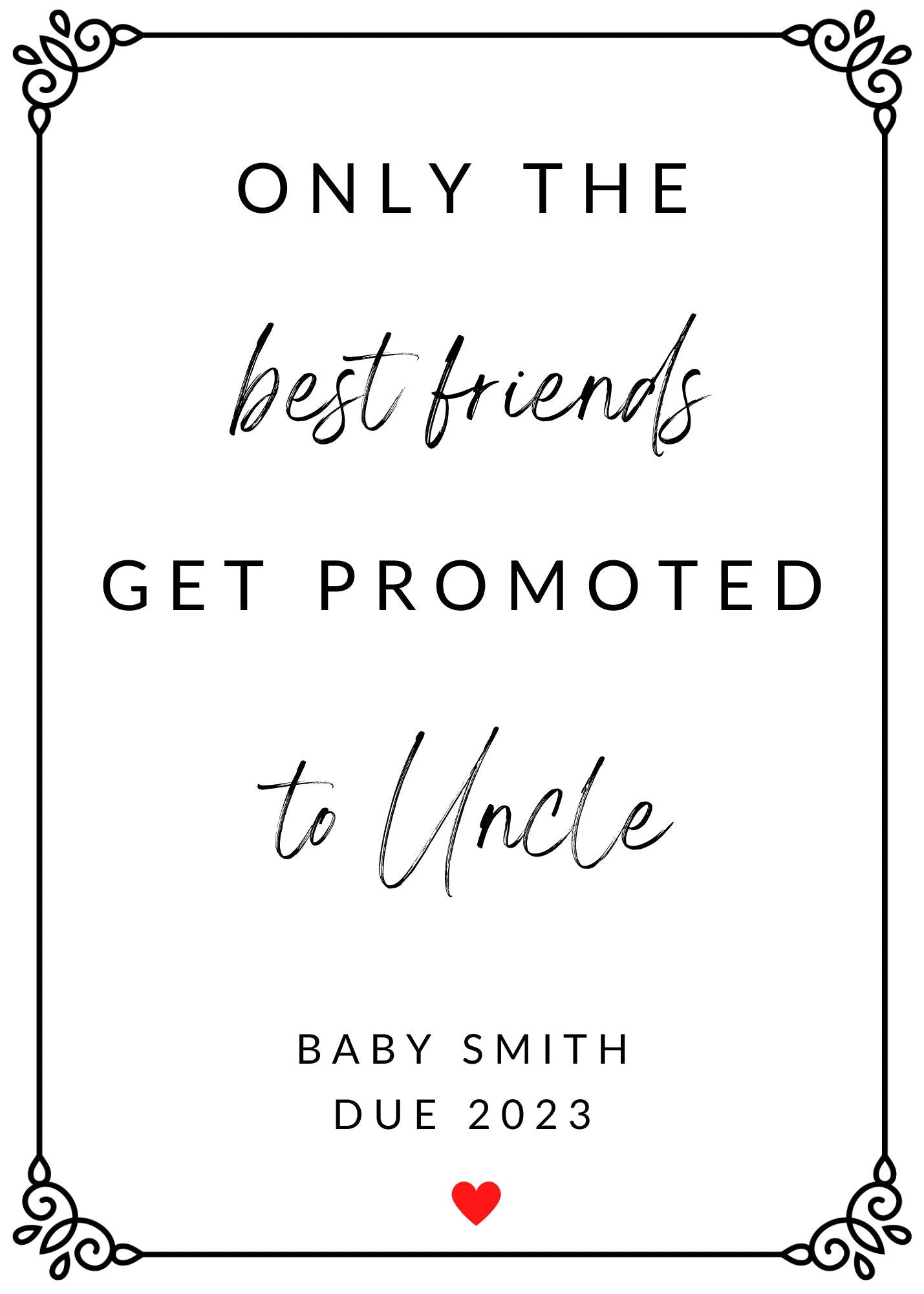 Best Friends get Promoted to Uncle wine label | Baby Announcement | Uncle Pregnancy Announcement | New Baby Announcement | UK seller