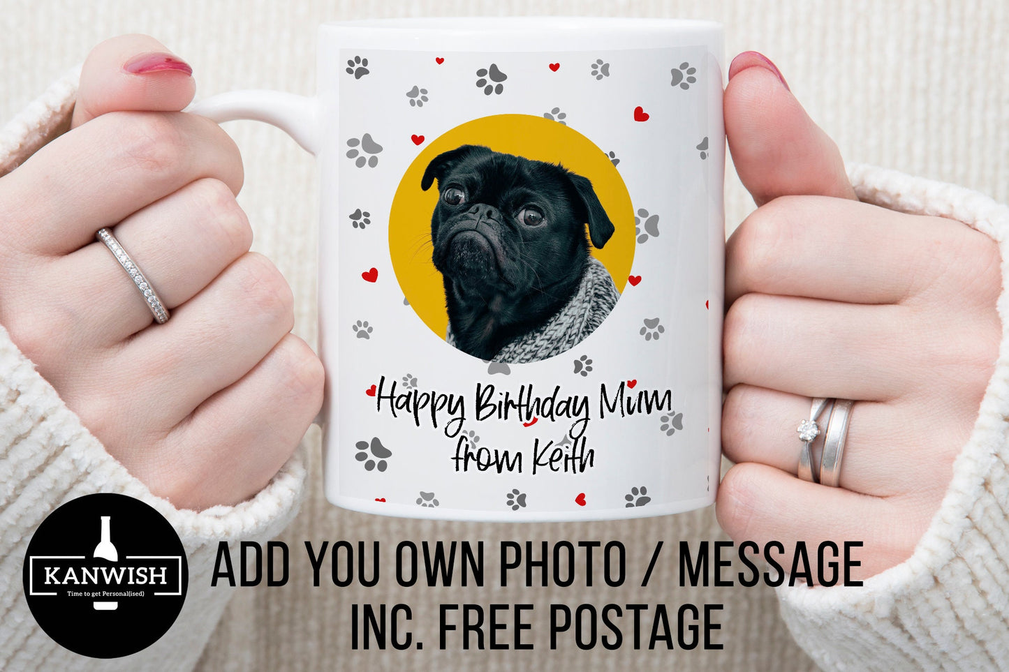 Custom dog photo 11oz Mug | Dishwasher safe | Customised Mug | Photo Printed Mug | pet sitter Gift | Photo Gift | doggo Gift |