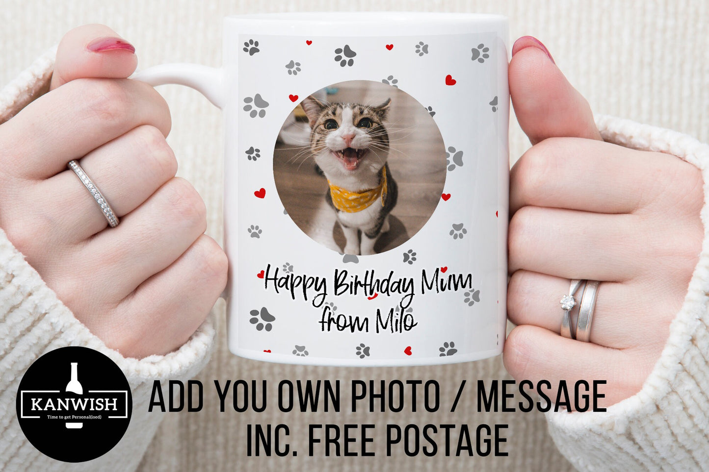 Custom cat photo 11oz Mug | Dishwasher safe | Customised Mug | Photo Printed Mug | pet sitter Gift | Photo Gift | cat owner Gift |