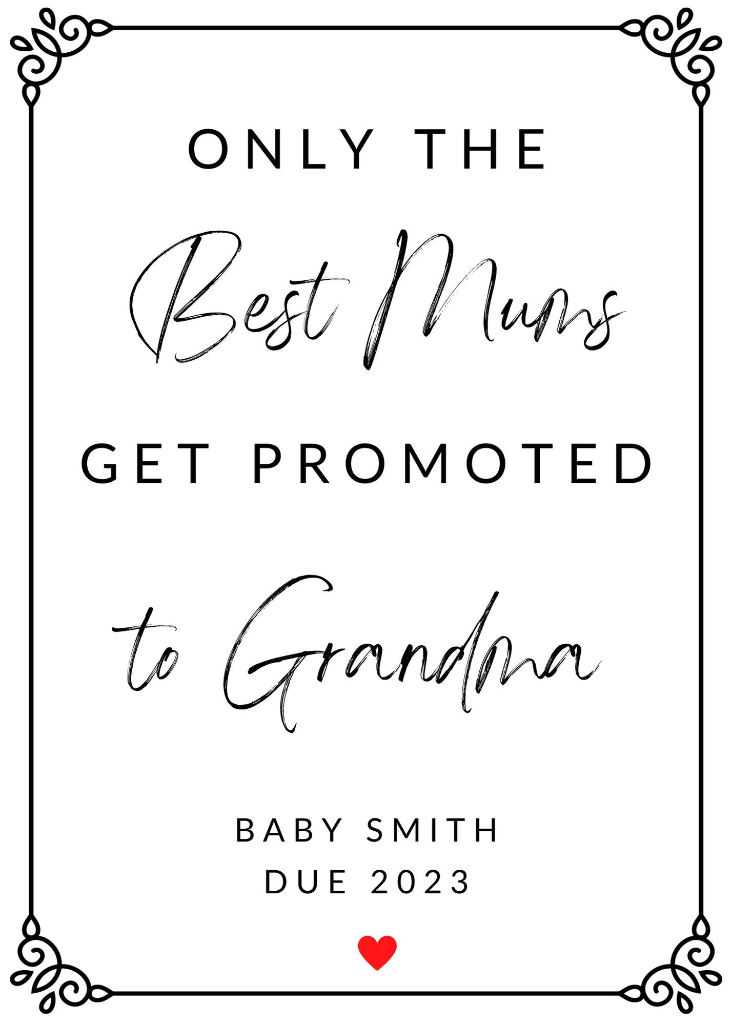 Best mums get Promoted to grandma custom wine label sticker | Baby Announcement | Pregnancy Announcement | New Baby Announcement