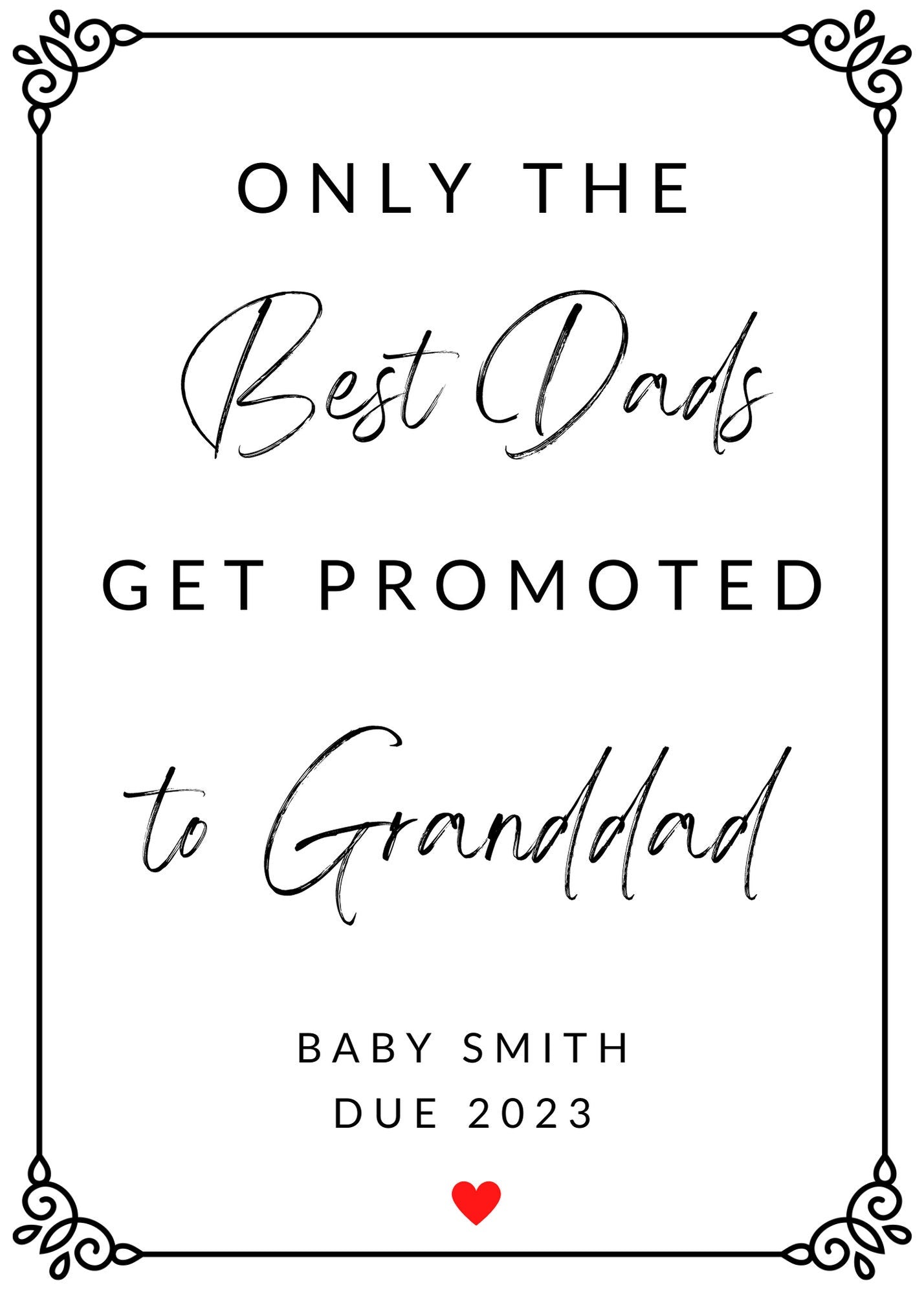 Best Dads get Promoted to granddad custom wine label sticker | Baby Announcement | Pregnancy Announcement | New Baby Announcement