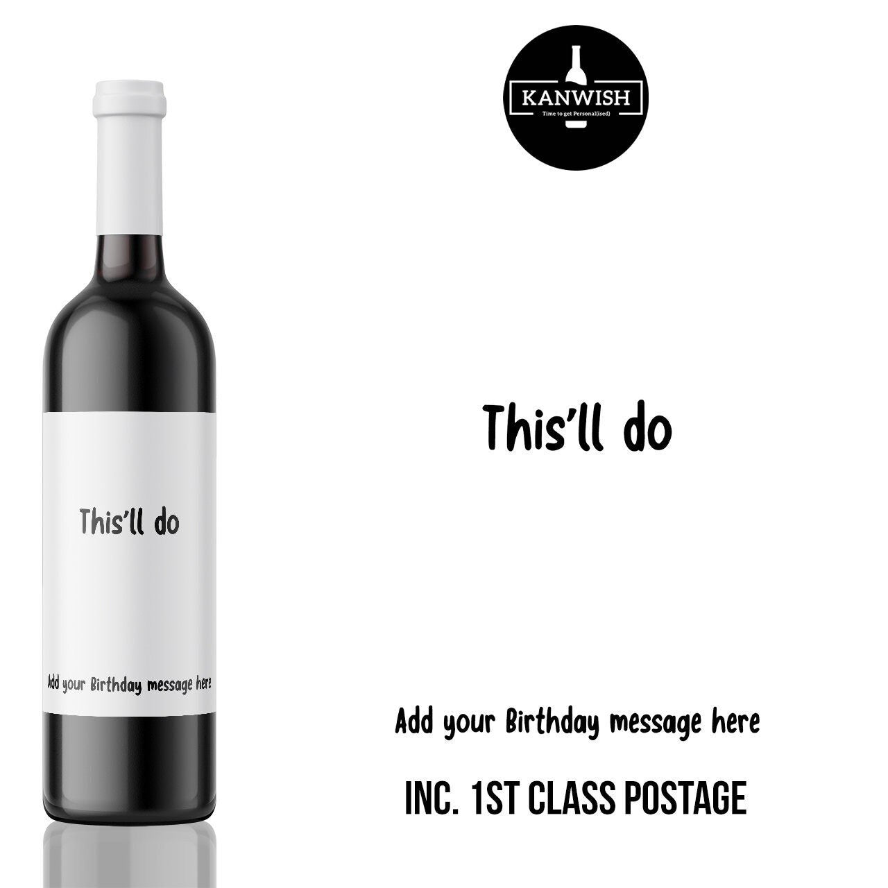 humorous, rude and Edgy Wine Label sticker for Birthday | wine gift for brother, sister or best friend | last minute wine gift any occasion