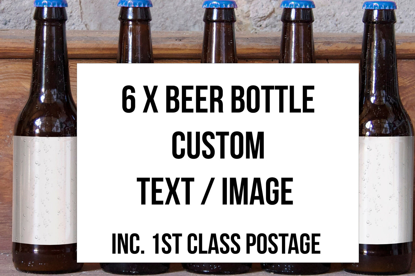 6x custom personalised Beer Label photo sticker | life milestone | wedding favour beer bottles | big birthday gift for dad mum or brother