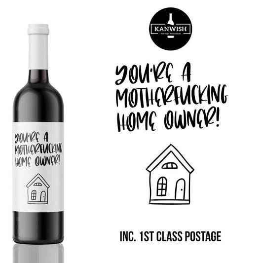 Mortgage Wanker custom wine label sticker | Mortgage Wankers | Funny New Home Wine Label | New Home | New House | Homeowner | first home