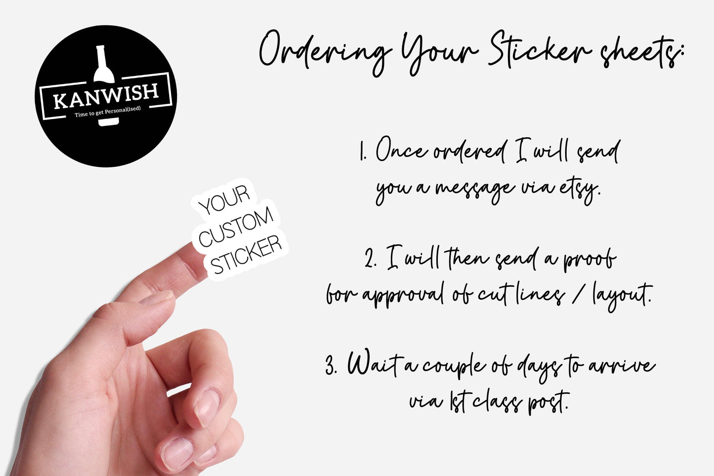 Personalised Sticker gang Sheet - Design Your Own Custom Sticker Sheets 22" x 22" Kiss Cut to any Shape & low quantity - FREE SHIPPING