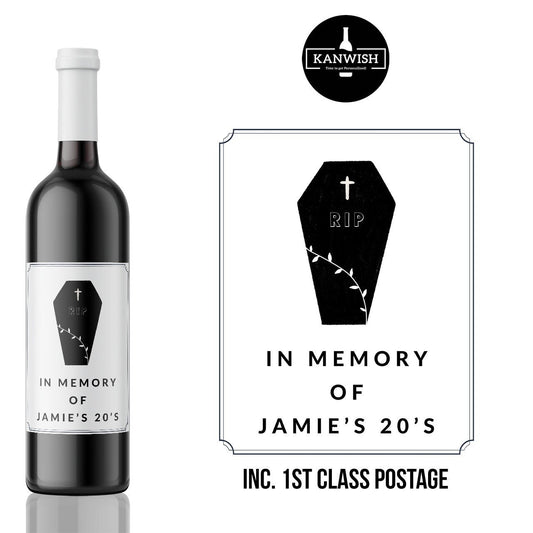 Custom text wine bottle label gift | Perfect for birthday gift | Thank you | Wedding wine label | 18th | 21st|  40th | 50th | 60th