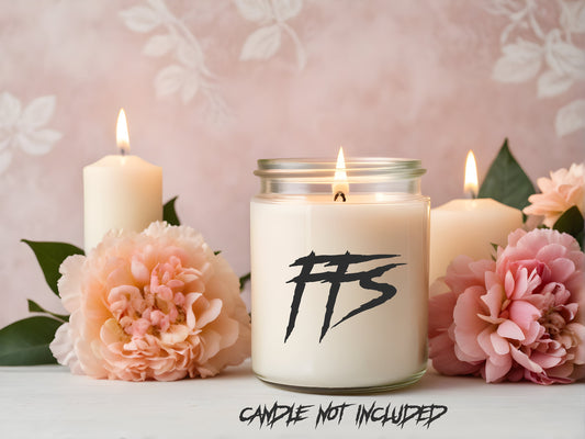 Metal AF funny Candle Clear Vinyl Sticker: Light Up Life's Sh*tty Moments!