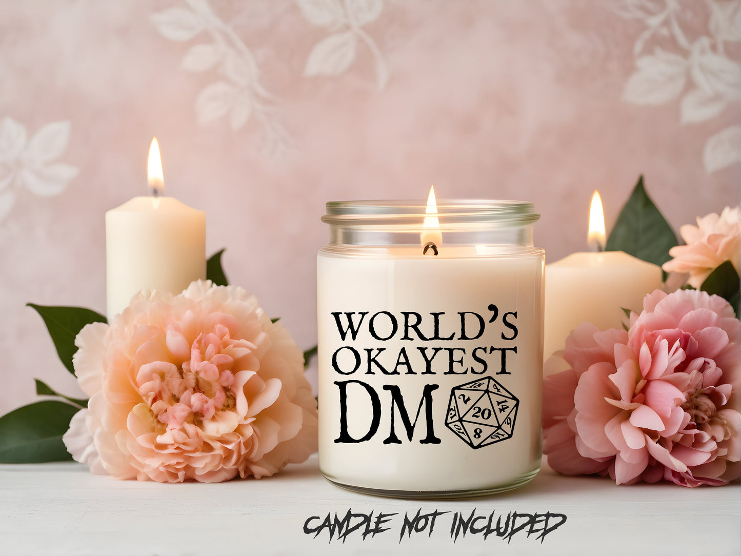 Metal AF funny Candle Clear Vinyl Sticker: Light Up D&D Sh*tty Moments!