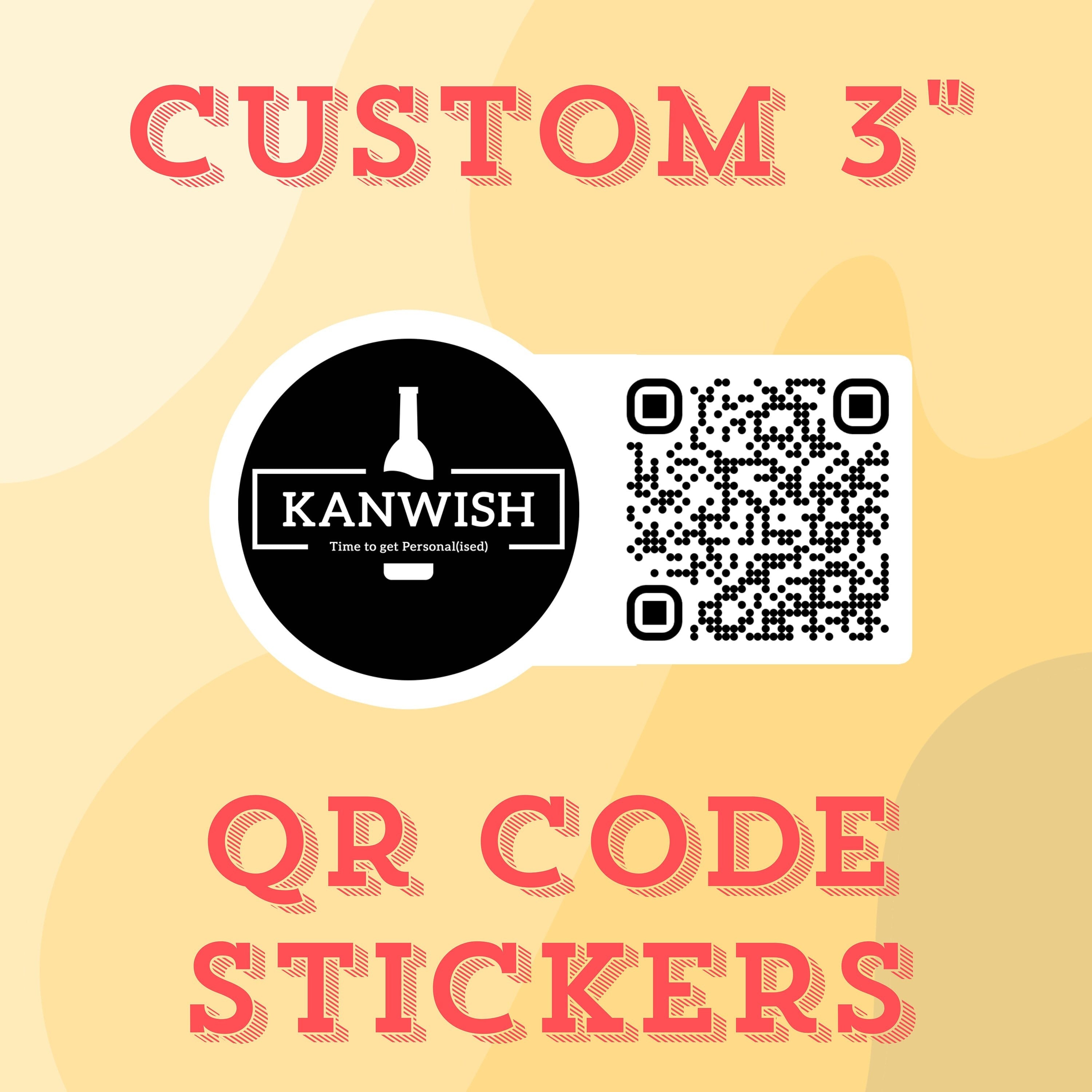 Sticker Code Logo Custom Vinyl Die Cut QR code Sticker, Custom Logo Sticker, Labels Stic ...