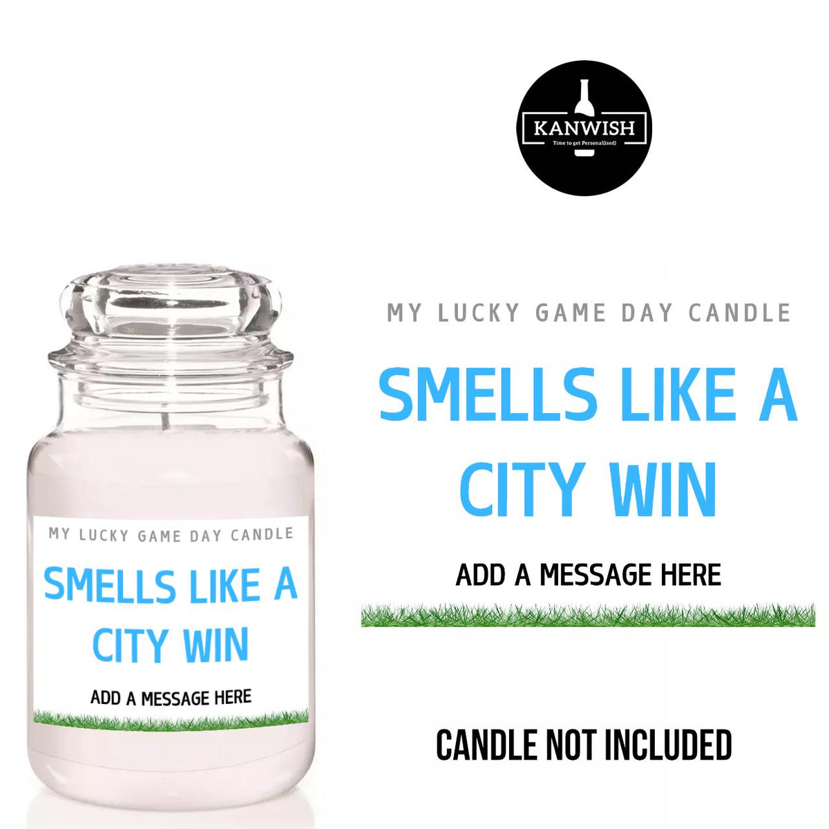 Personalised Smells like a city win Candle Football Gift Football Gift for him Gift for her Game Day decor