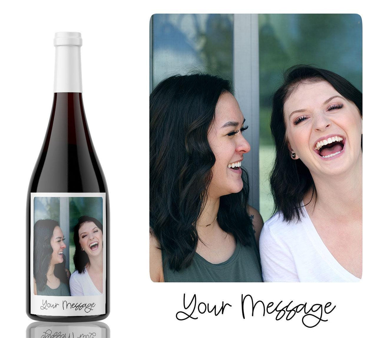 Photo Birthday wine label, photo thank you wine label, wine label wedding gift, photo wine label anniversary, champagne photo label