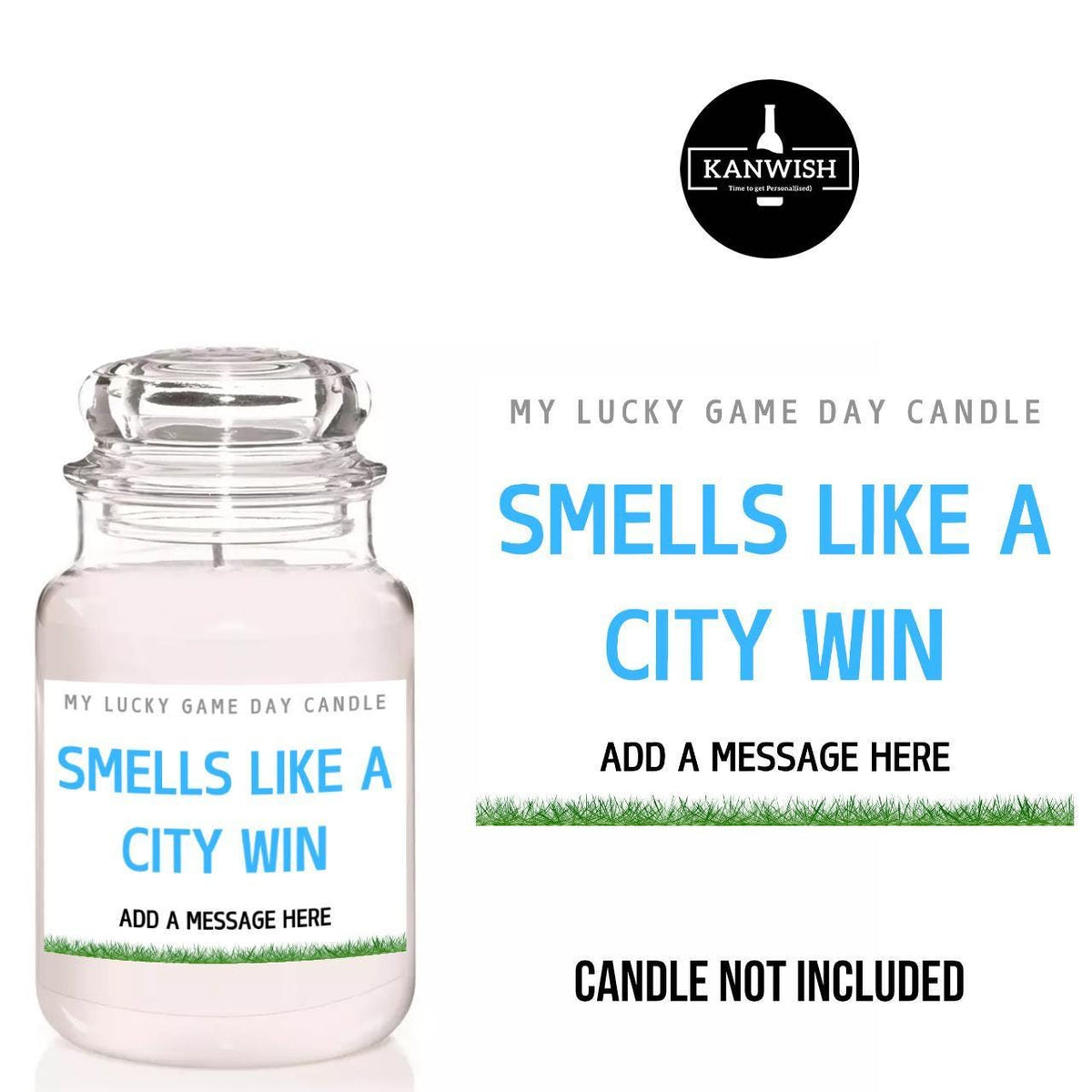 Personalized Football Candle Label: Custom Photo for Game Day