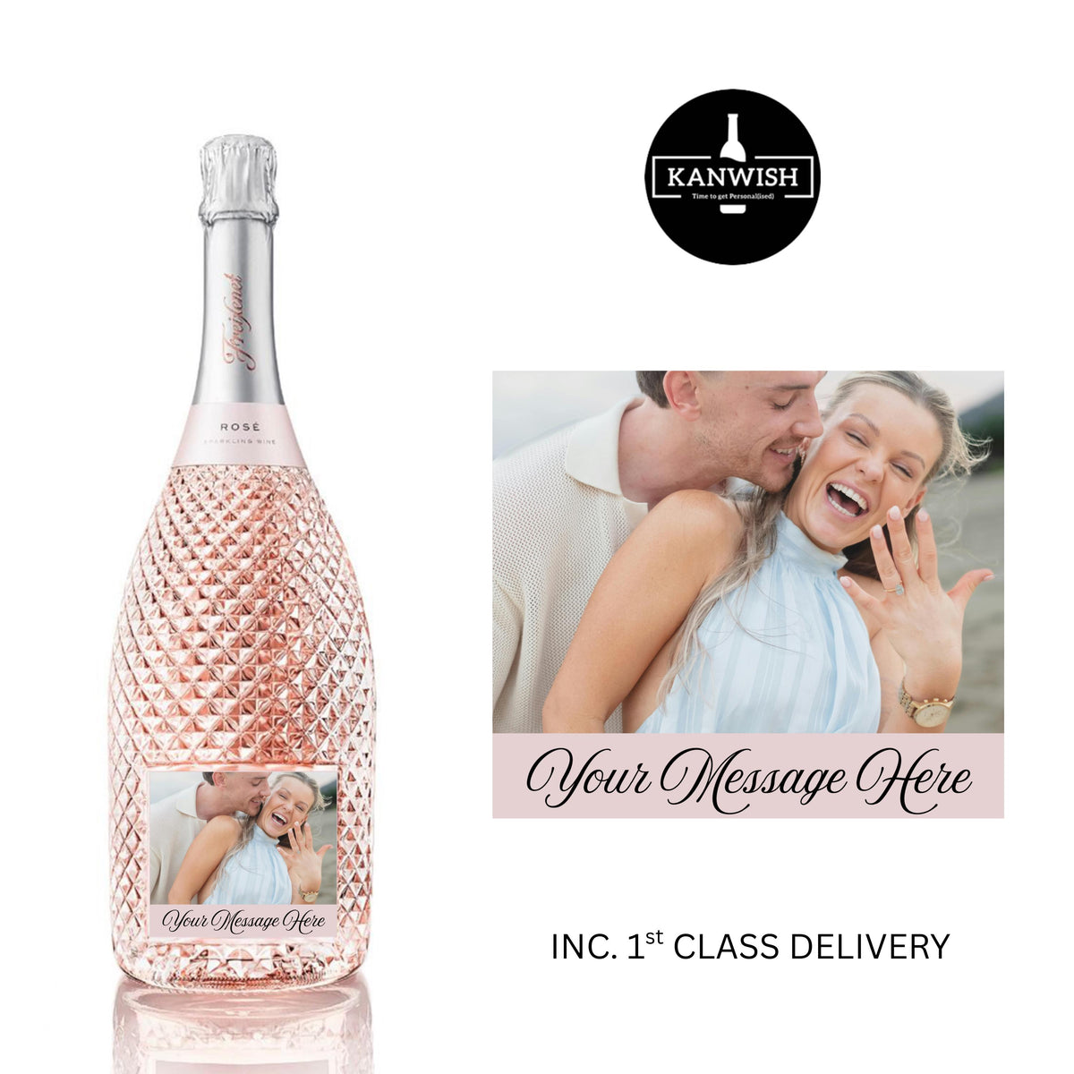 Personalised Birthday Prosecco Bottle Label, 18th birthday wine label gift, 21st birthday wine label gift, custom Prosecco bottle gift