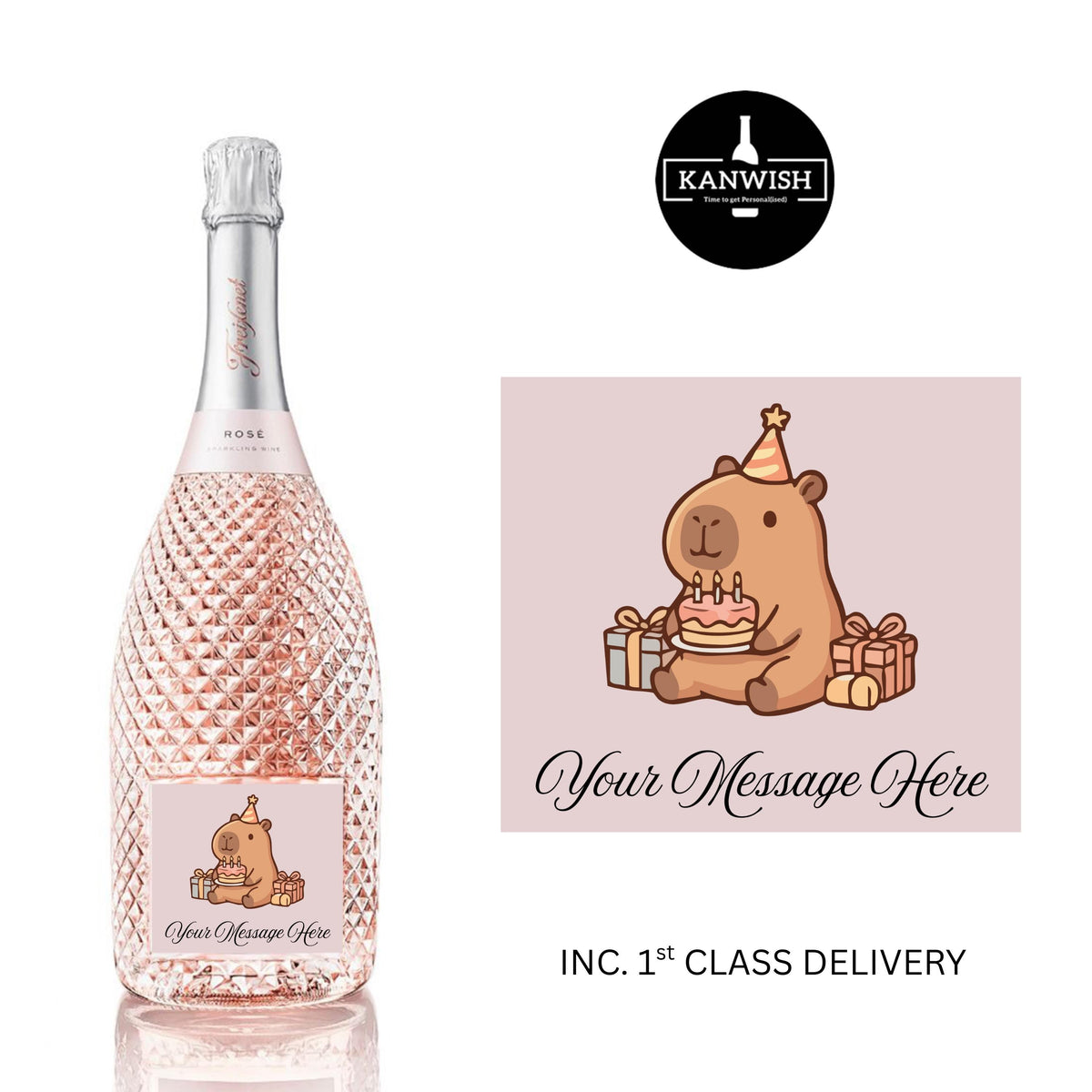 Personalised Birthday Prosecco Bottle Label, 18th birthday wine label gift, 21st birthday wine label gift, custom Prosecco bottle gift