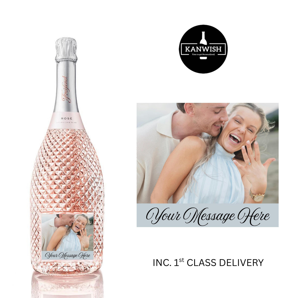 Personalised Birthday Prosecco Bottle Label, 18th birthday wine label gift, 21st birthday wine label gift, custom Prosecco bottle gift